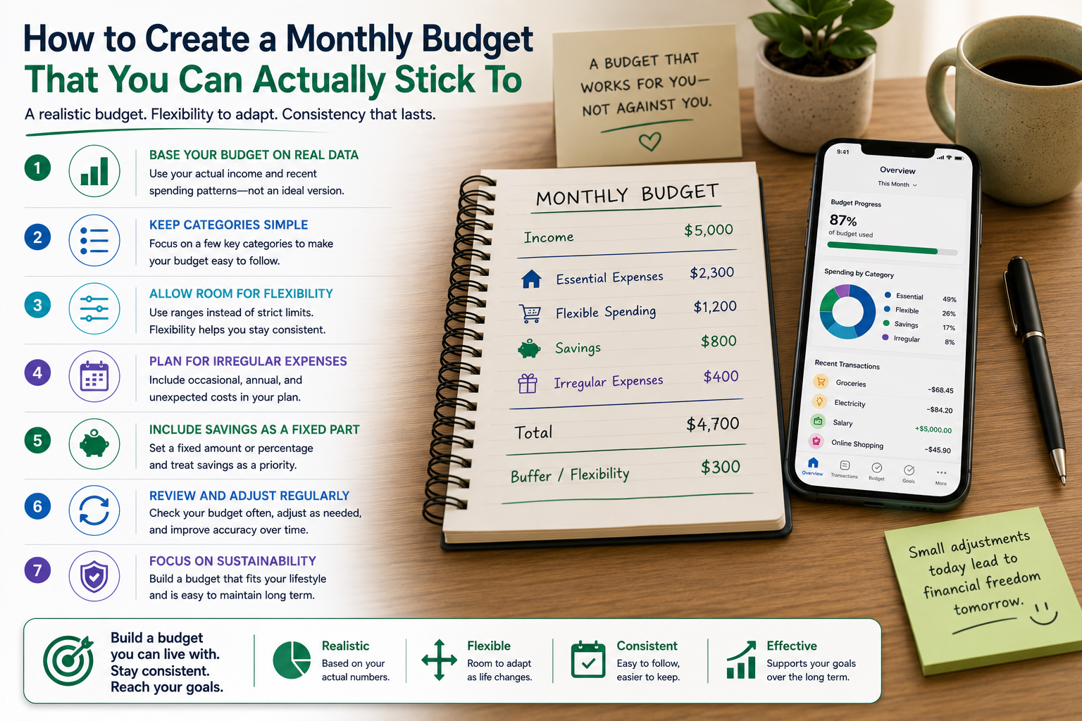 How to Create a Monthly Budget That You Can Actually Stick To