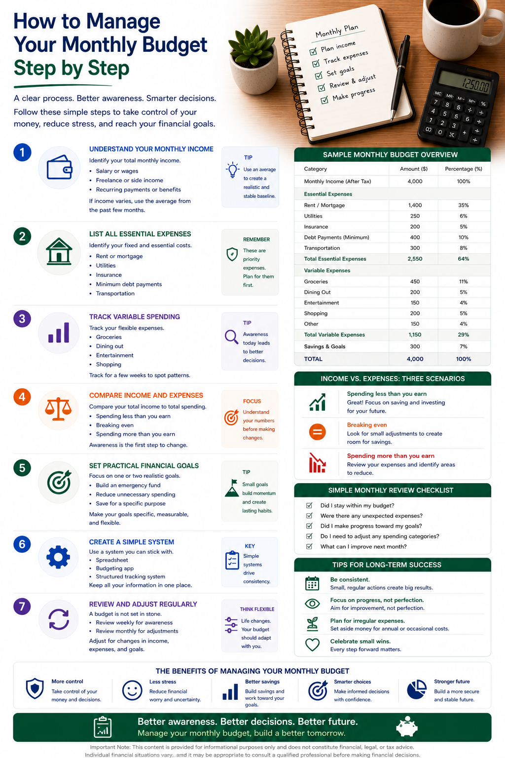 How to Manage Your Monthly Budget Step by Step