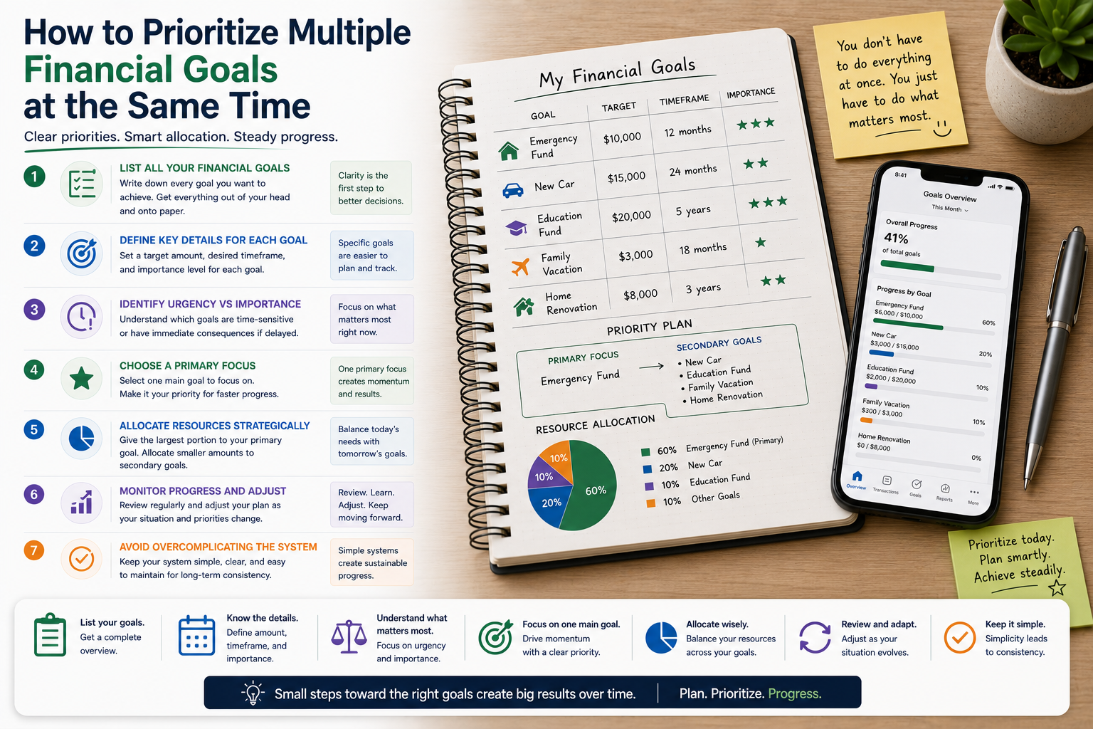 How to Prioritize Multiple Financial Goals at the Same Time