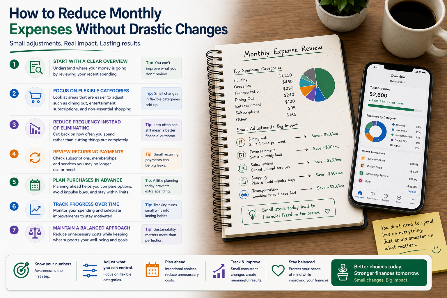 How to Reduce Monthly Expenses Without Drastic Changes