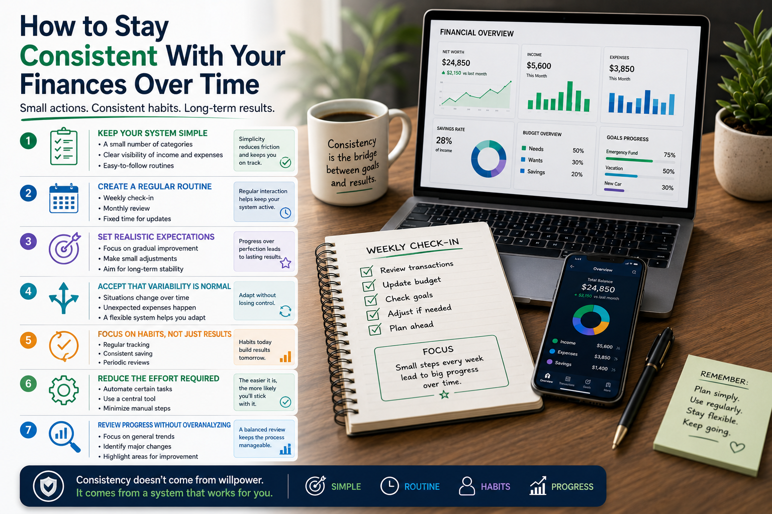 How to Stay Consistent With Your Finances Over Time