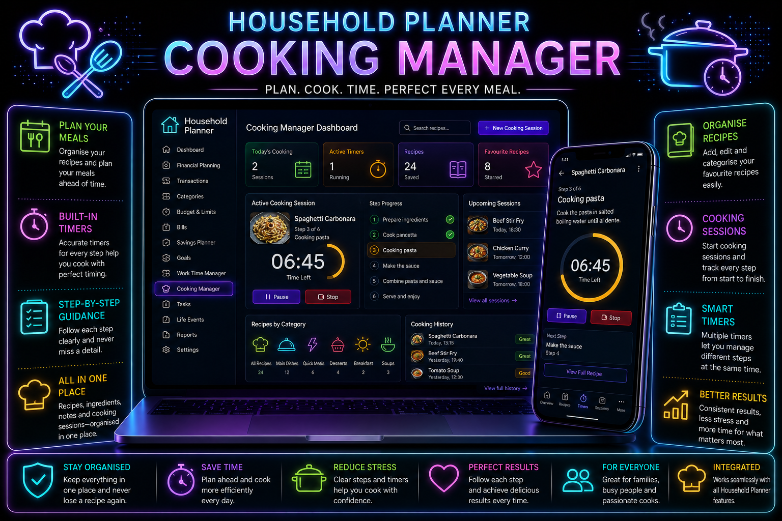 Household Planner Cooking Manager